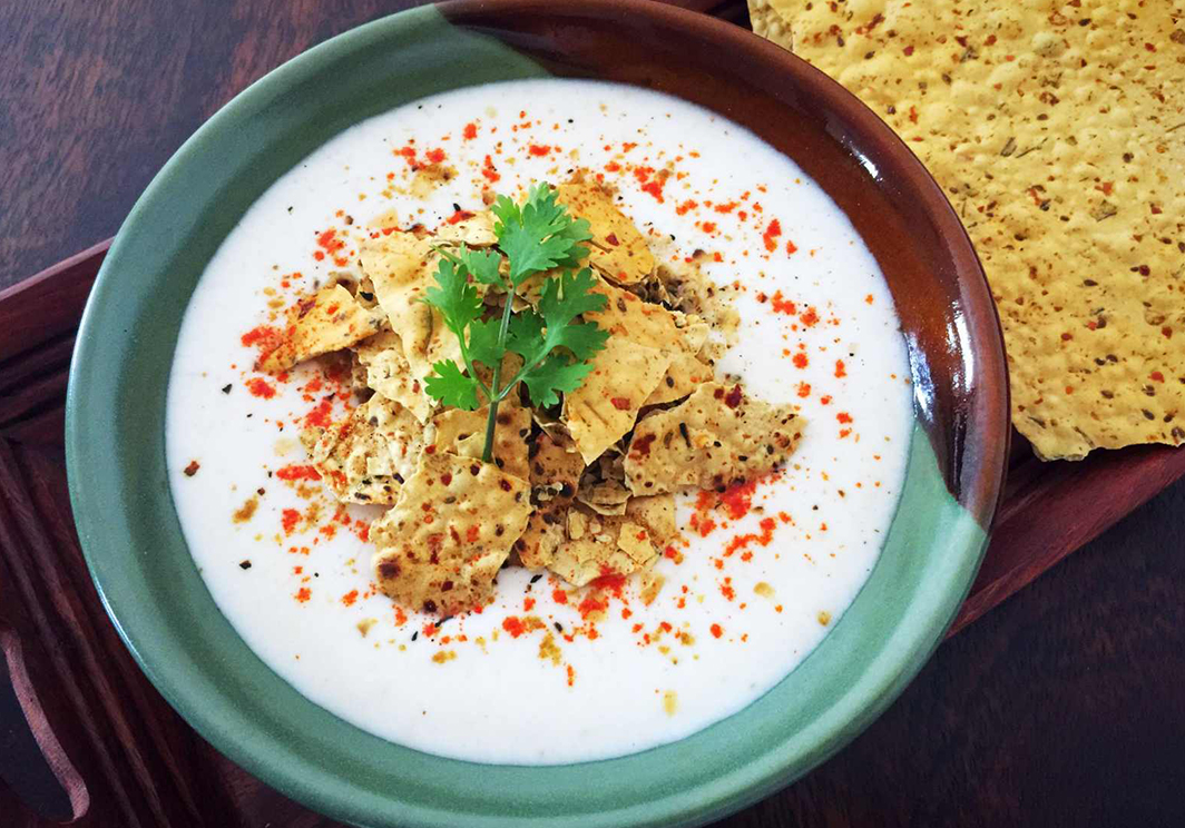 Spicy Papad Raita